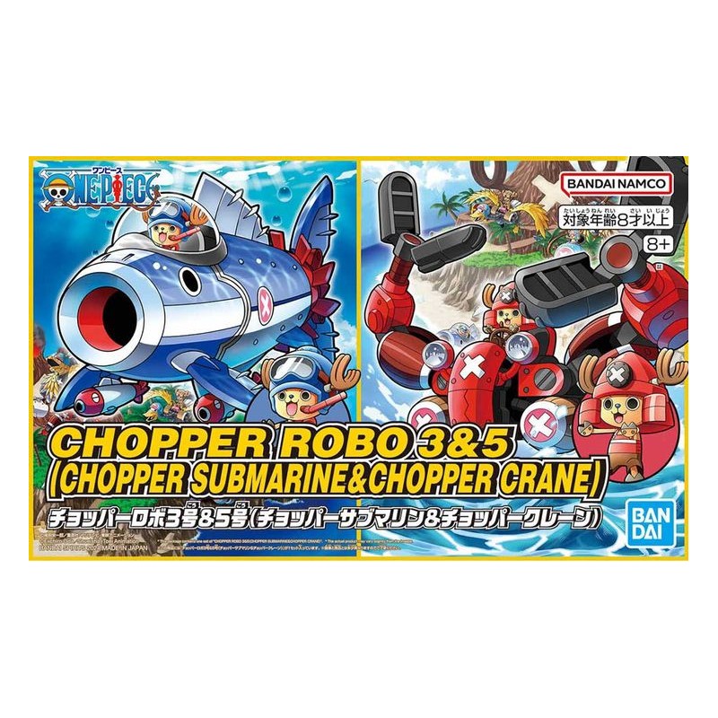 ONE PIECE - Chopper Robo No.3 & No.5 Chopper Submarine & Chopper Crane Model Kit